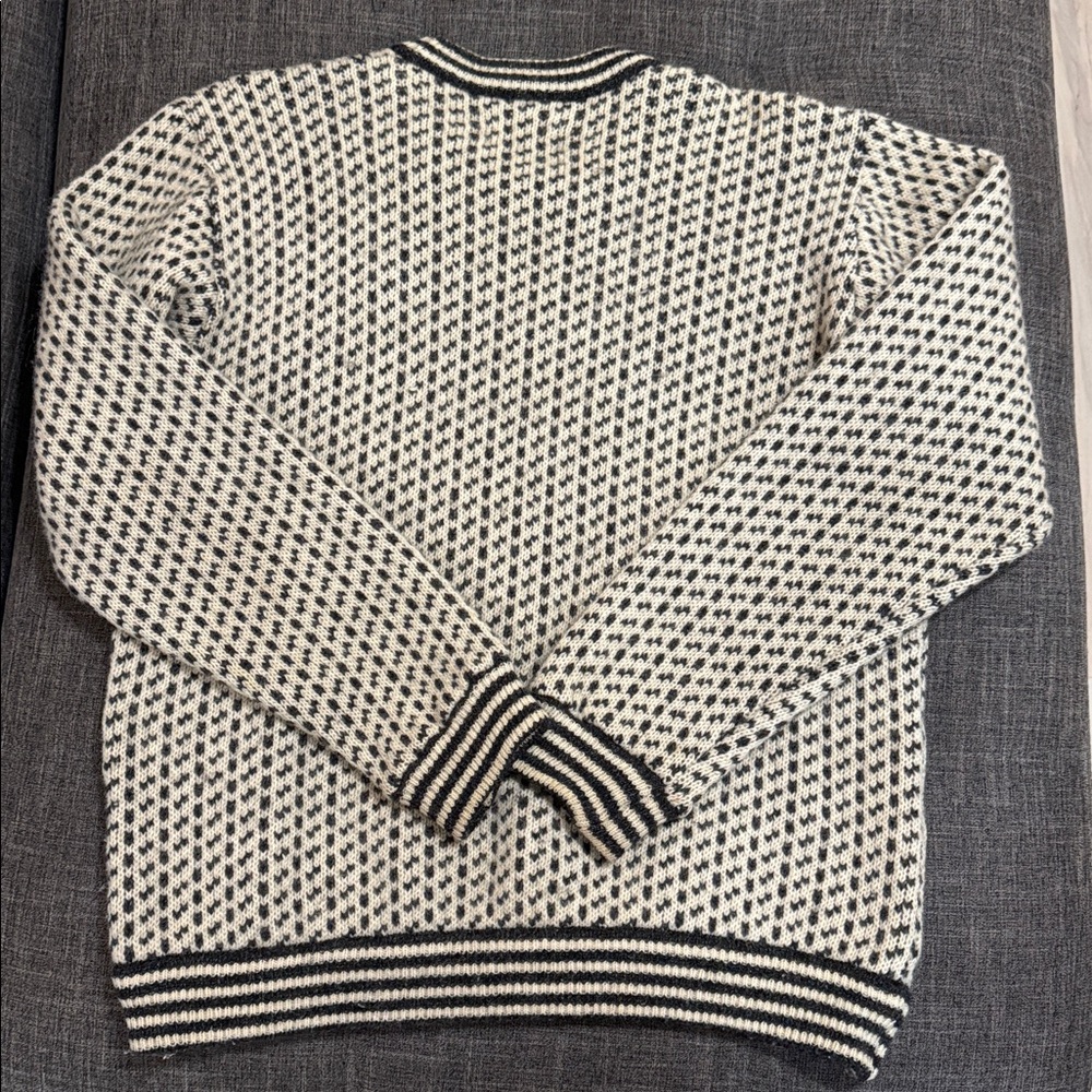 Vintage LL Bean Norwegian Birdseye Wool Sweater Made in Norway Fisherman Knit - Picture 6 of 7